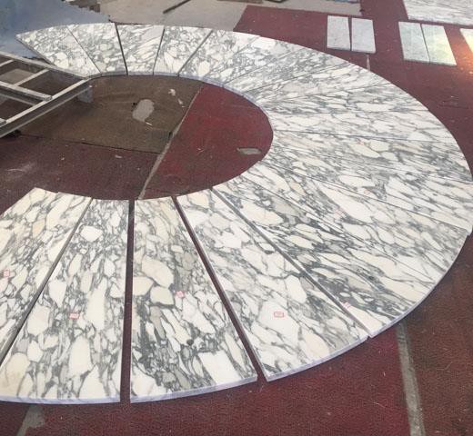 Customize Natural Granite Stone Arc Stair With Diffent Edge Customize Natural Granite Stone Arc Stair With Diffent Edge