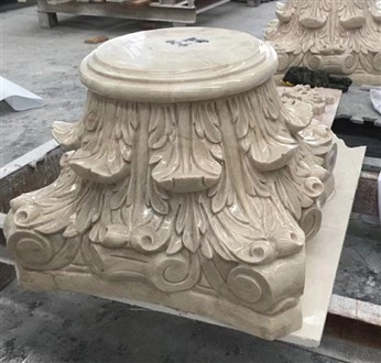 Carved stone pillars